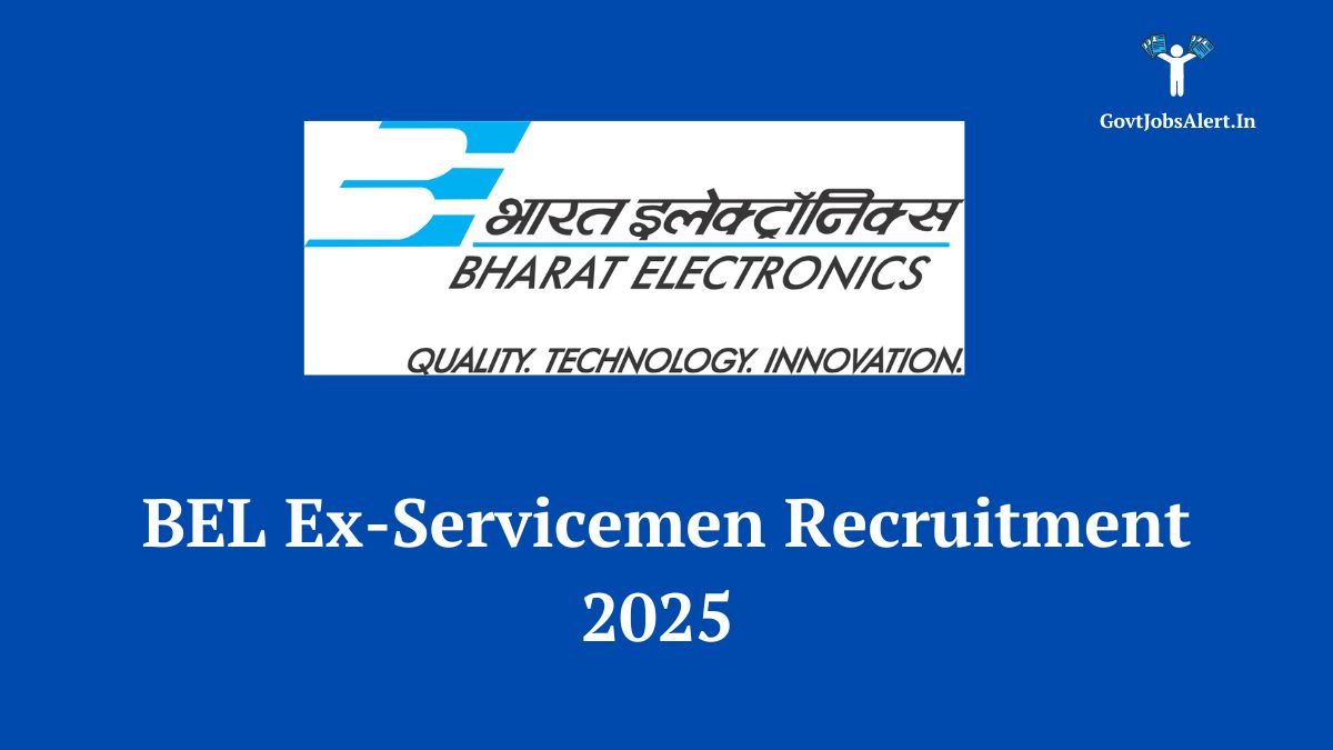 BEL Recruitment 2025 notification for Ex-Servicemen Senior Assistant Engineer posts. Apply Now.