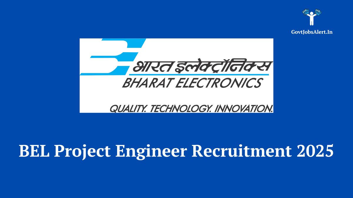 BEL logo with text overlay announcing Project Engineer Recruitment 2025 for 21 vacancies in Assam. Apply by April 26, 2025.