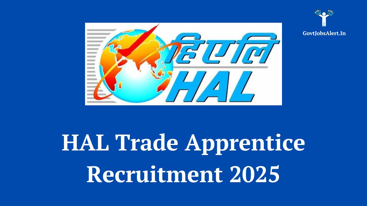 HAL logo representing the Trade Apprentice Recruitment 2025 for ITI holders at the Korwa Avionics Division.