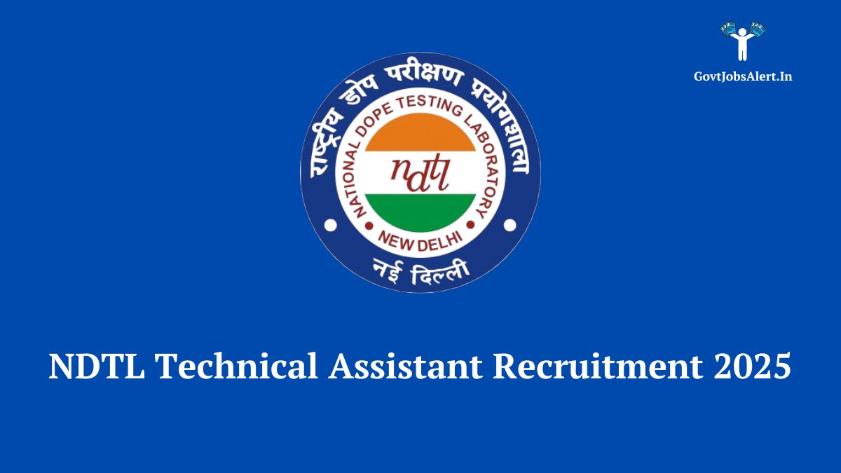 NDTL Technical Assistant Recruitment 2025 - Apply online for 09 government job vacancies.