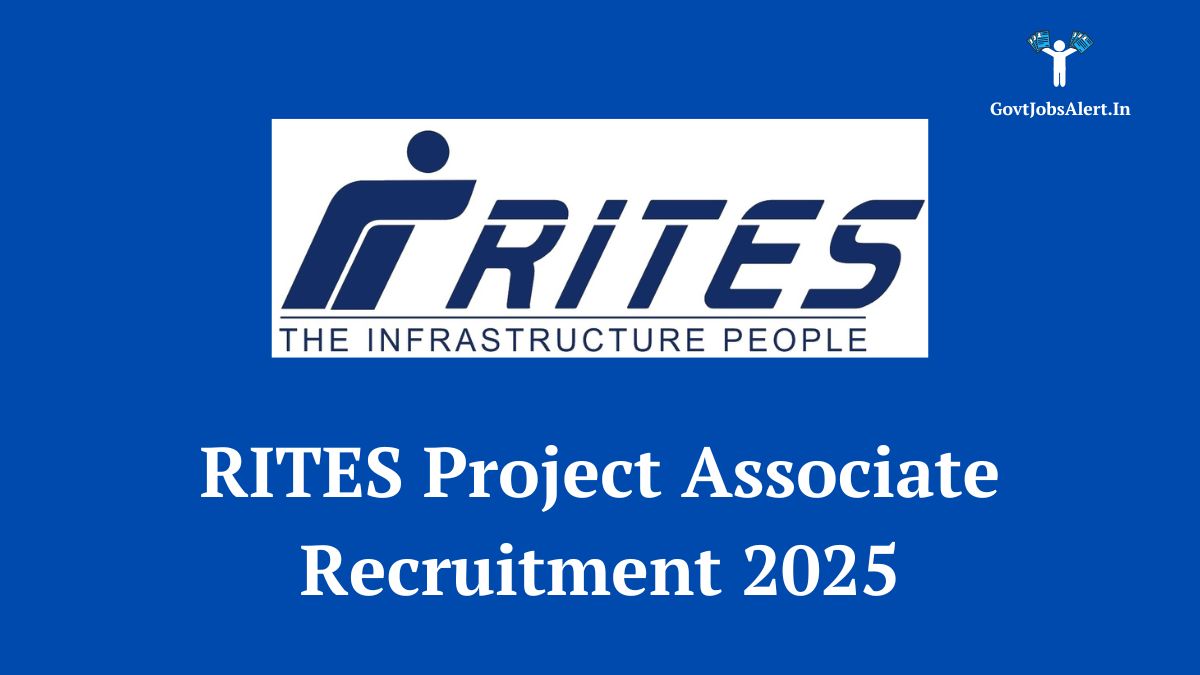 RITES Limited logo with text overlay announcing Project Associate Recruitment 2025 - Apply by May 12.