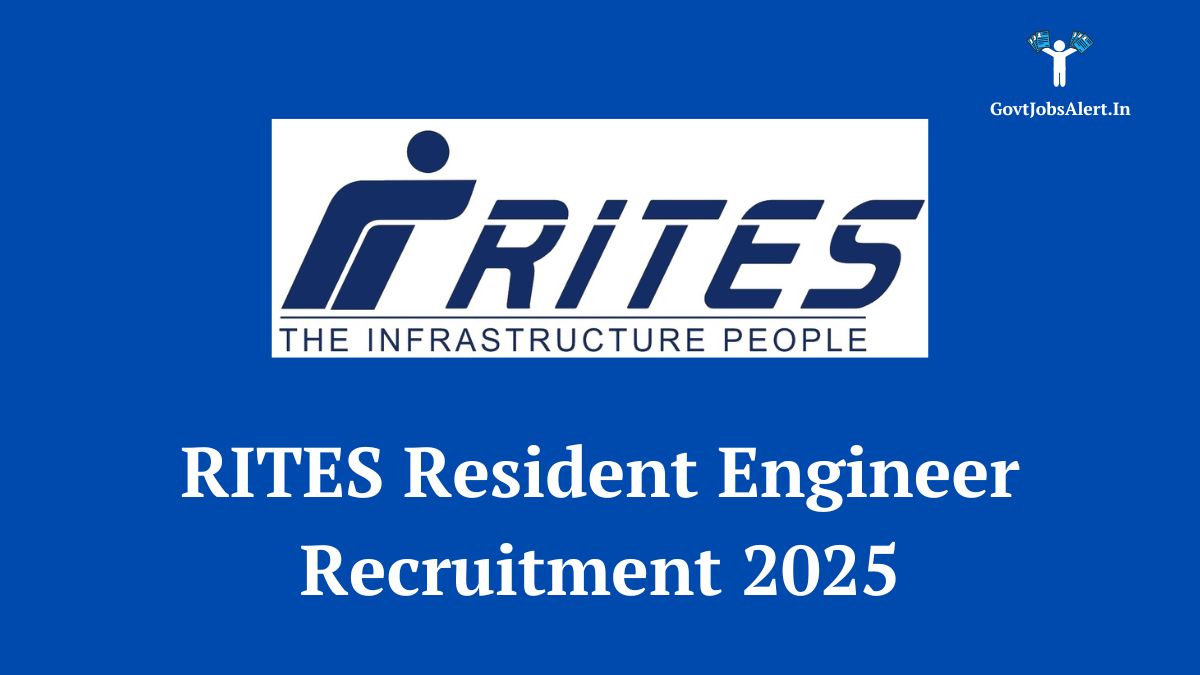 RITES Limited logo with text overlay "RITES Resident Engineer Recruitment 2025 - Apply Now for 5 Vacancies".