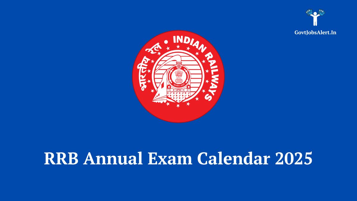 RRB Annual Exam Calendar 2025 showing Indian Railway Logo and Text "RRB Annual Exam Calendar 2025"