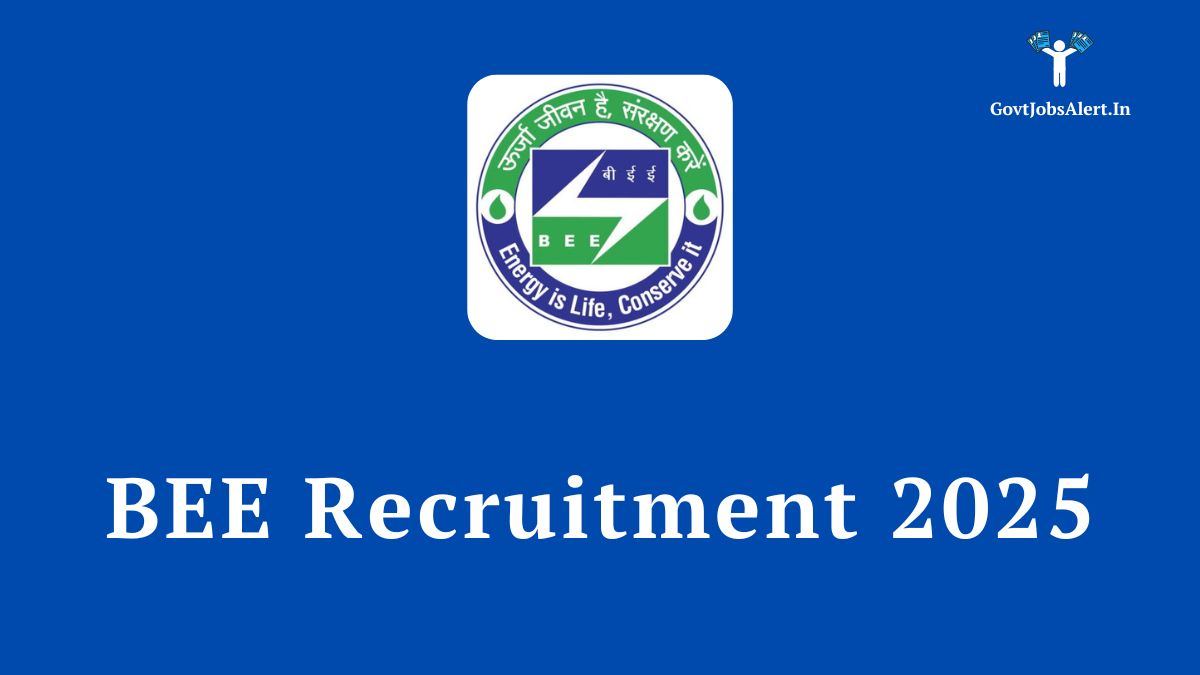 BEE Recruitment 2025 Notification for various posts like DDG, JD, DD, and AD. Apply now for government jobs at the Bureau of Energy Efficiency.