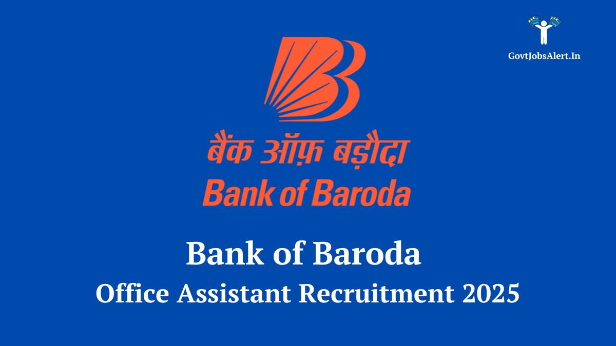 Bank of Baroda Office Assistant (Peon) Recruitment 2025 notification for 500 vacancies. Apply online.