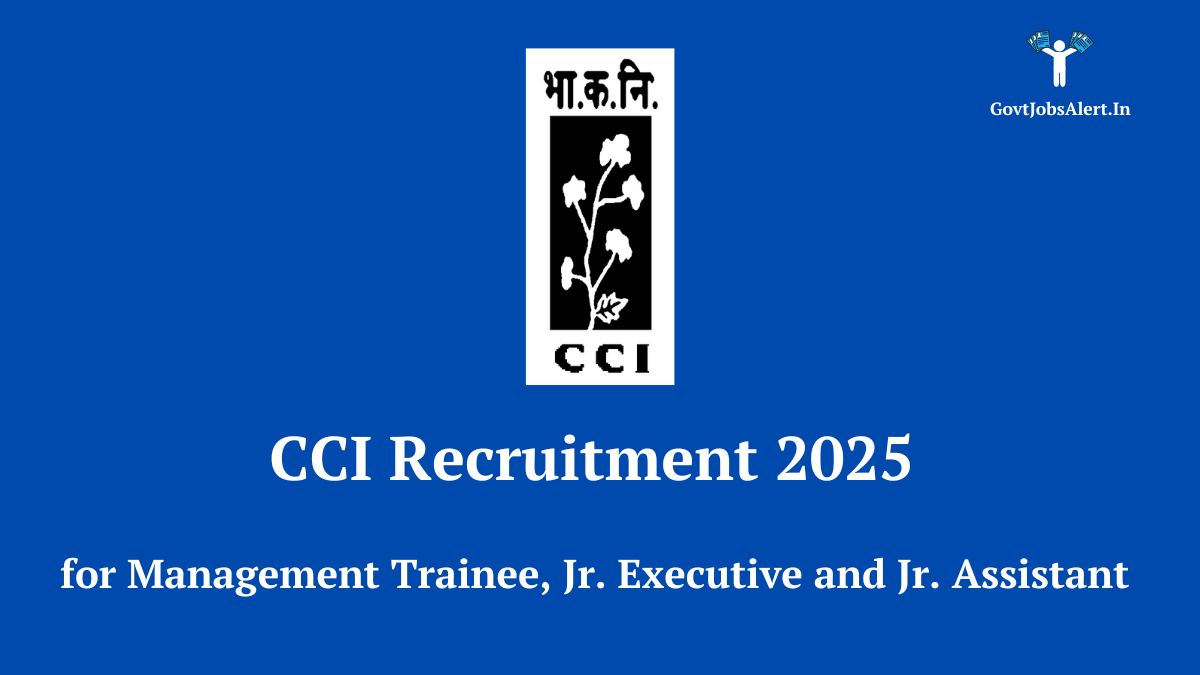CCI Recruitment 2025 notification for 147 Management Trainee, Junior Executive, and Junior Assistant posts. Apply Online.