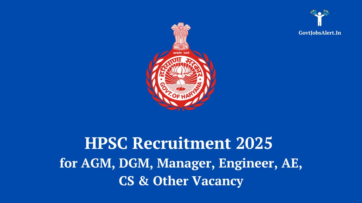 HPSC Recruitment 2025 notification for various posts like AGM, DGM, Manager, Engineer in HARTRON. Apply online at hpsc.gov.in.