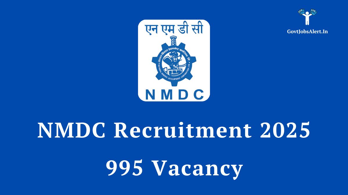 NMDC Recruitment 2025 notification for 995 trainee posts in various mining complexes. Apply online for Field Attendant, Maintenance Assistant, and other roles.