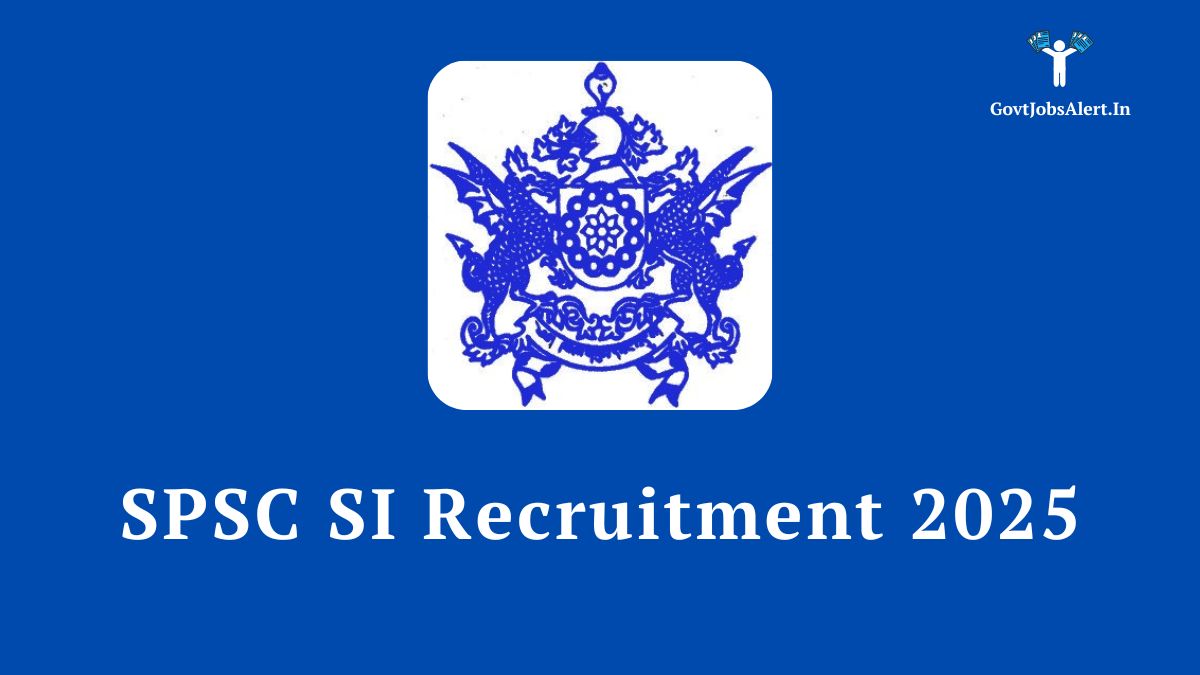 SPSC SI Recruitment 2025 notification for Sub Inspector posts in Sikkim Police. Apply online for Sikkim government jobs.