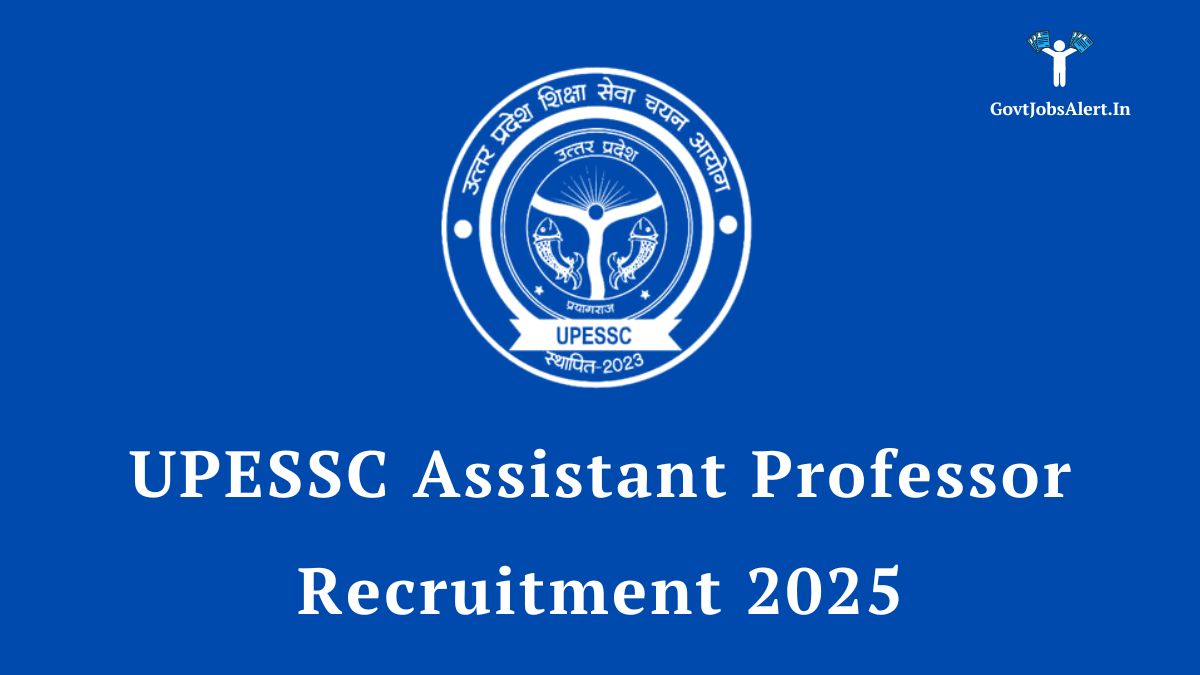 UPESSC Assistant Professor Recruitment 2025 Notification for 107 B.Ed. vacancies - Apply Online