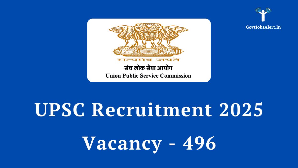 UPSC Recruitment 2025 Special Recruitment Drive advertisement logo and text overlay.