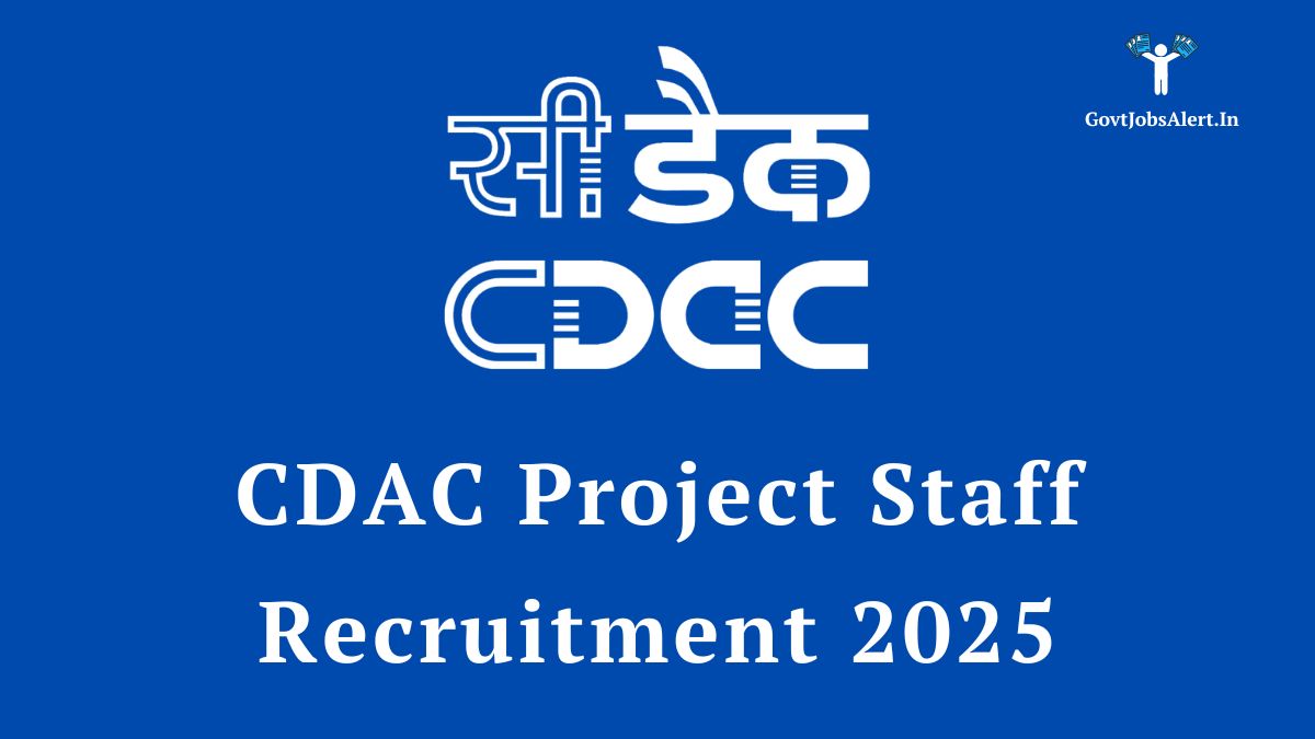 CDAC Project Staff Recruitment 2025 notification for 62 Engineer, Technician, and Officer posts in Chennai.