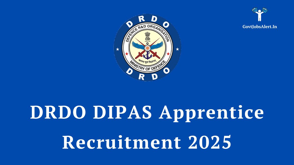 DRDO DIPAS Apprentice Recruitment 2025 Notification for 22 Graduate, Diploma, and ITI posts. Apply online.