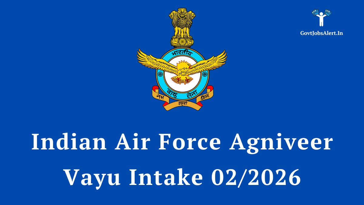 Indian Air Force Agniveer Vayu Recruitment 02/2026 - Apply Online for Agniveer posts. Notification details for eligibility, salary, and selection process.