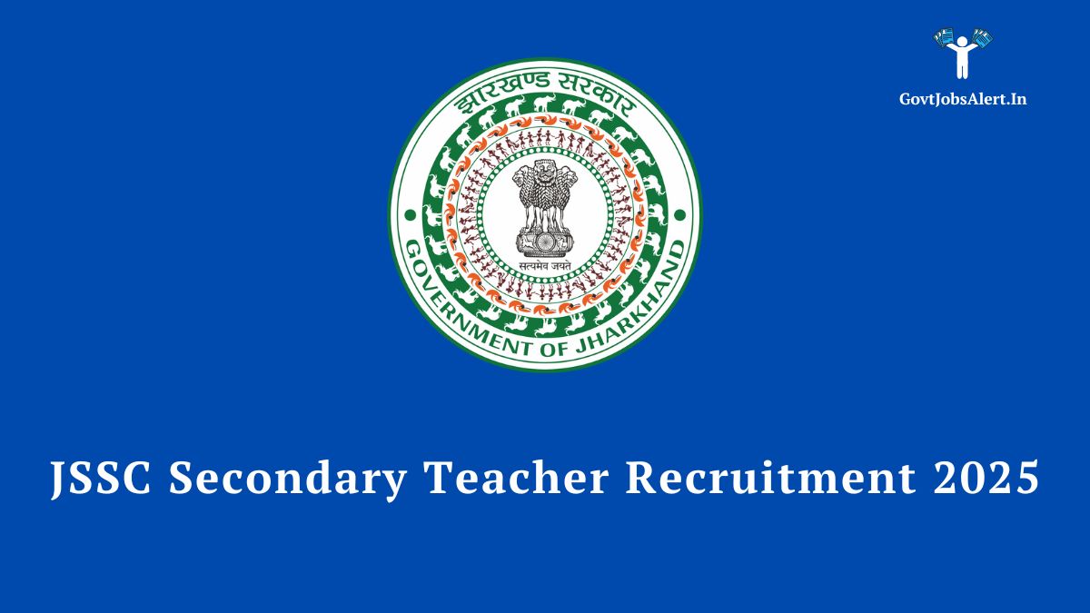 JSSC Secondary Teacher Recruitment 2025 Notification PDF - Apply Online for 1373 TGT Posts. Features the JSSC logo and key details about the vacancy.