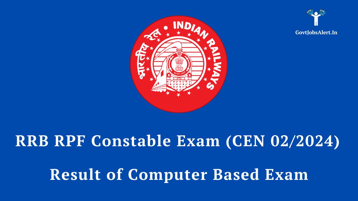 RRB RPF Constable Result 2024 for CEN 02/2024 exam