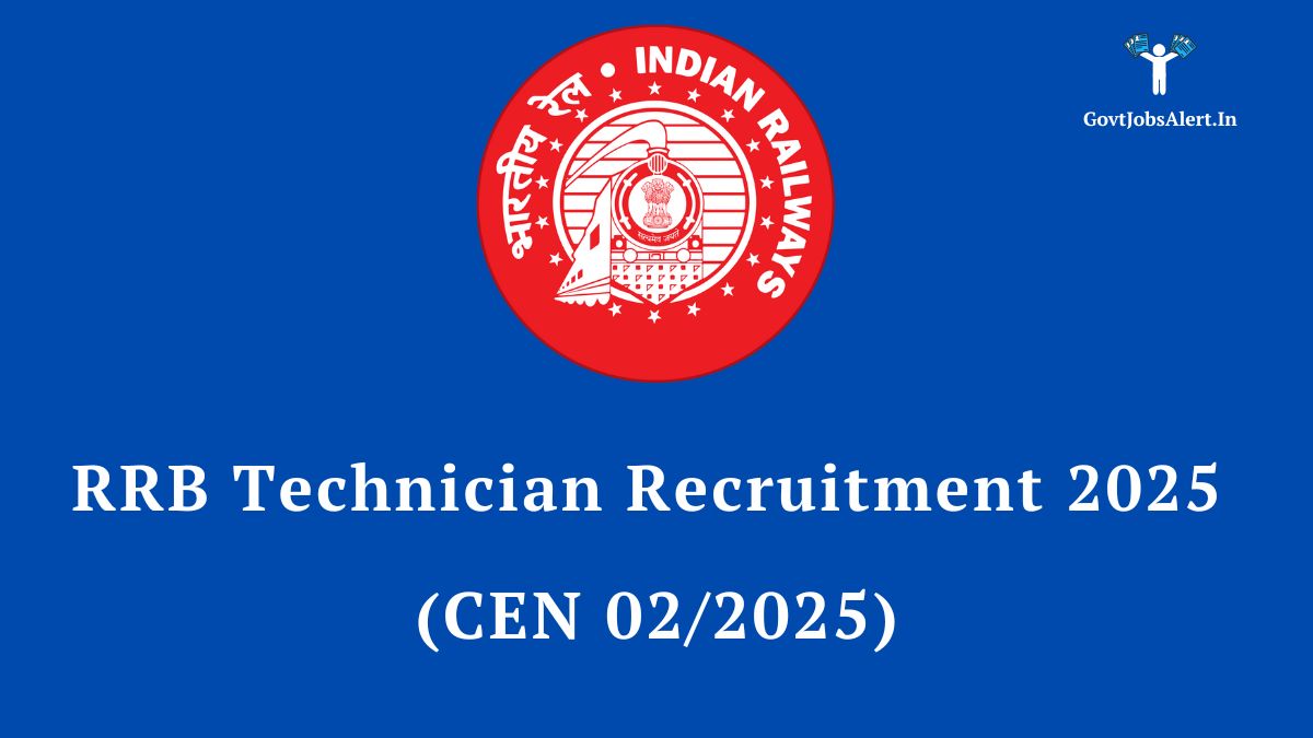 Official notification image for the RRB Technician Recruitment 2025 (CEN 02/2025), announcing 6238 vacancies for Grade I and Grade III Technician posts in Indian Railways.