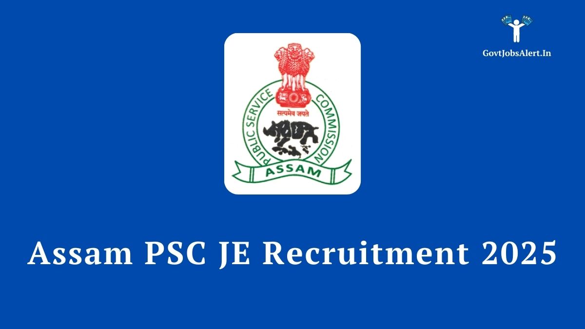 Assam PSC JE Recruitment 2025 Notification for 187 Junior Engineer vacancies in Civil, Mechanical, Electrical, and Chemical engineering. Apply online.
