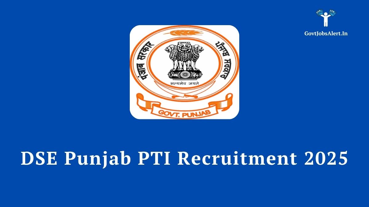 DSE Punjab PTI Recruitment 2025 notification for 2000 Physical Training Instructor vacancies.