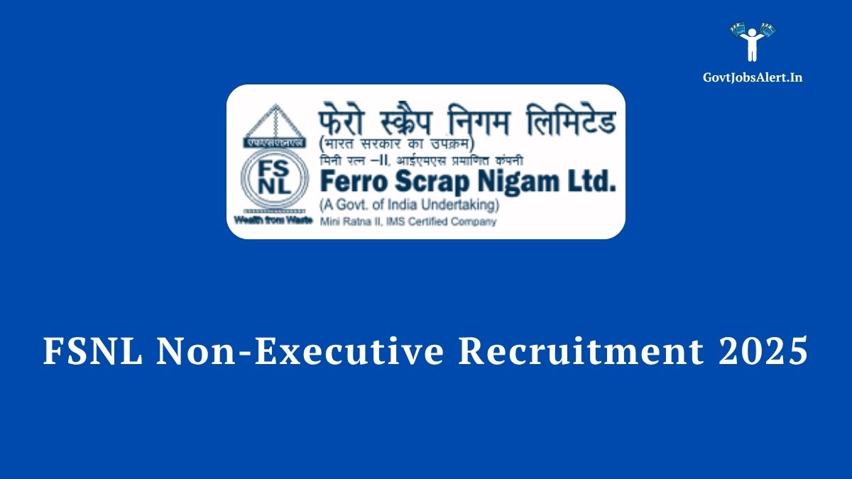 FSNL Non-Executive Recruitment 2025 Notification for 46 Supervisor, Operator, and Assistant posts. Check eligibility and apply before 24th July 2025.