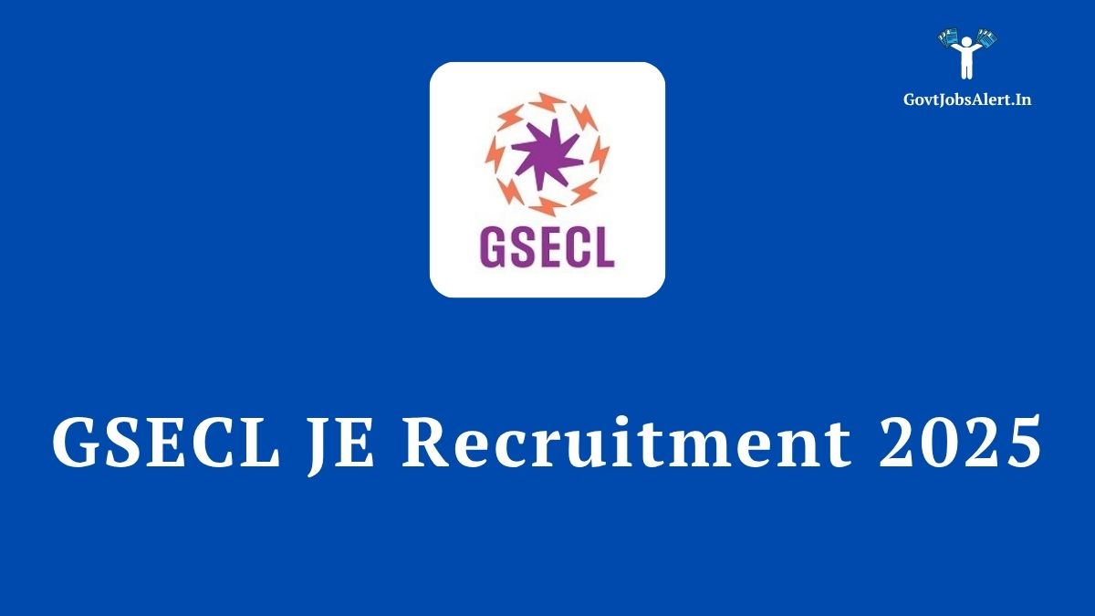 GSECL JE Recruitment 2025 for 135 Vidyut Sahayak (Junior Engineer) posts. Check eligibility and apply online.