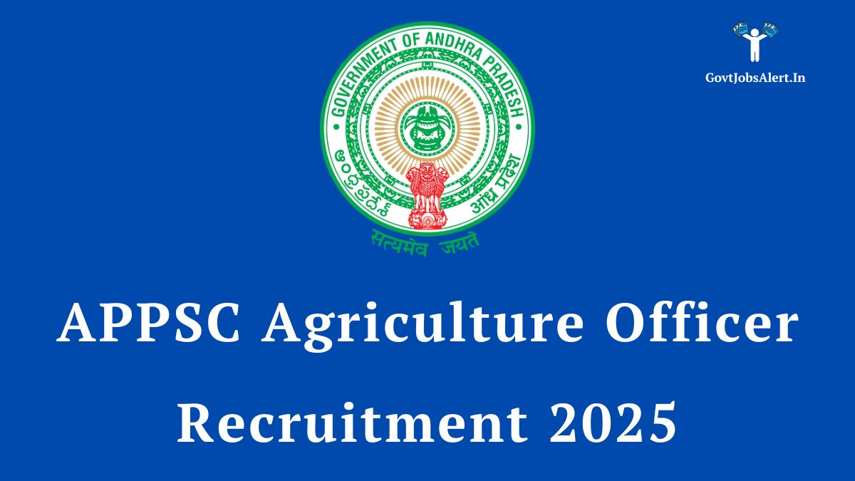 APPSC Agriculture Officer Recruitment 2025 Notification - Official logo of the Government of Andhra Pradesh.