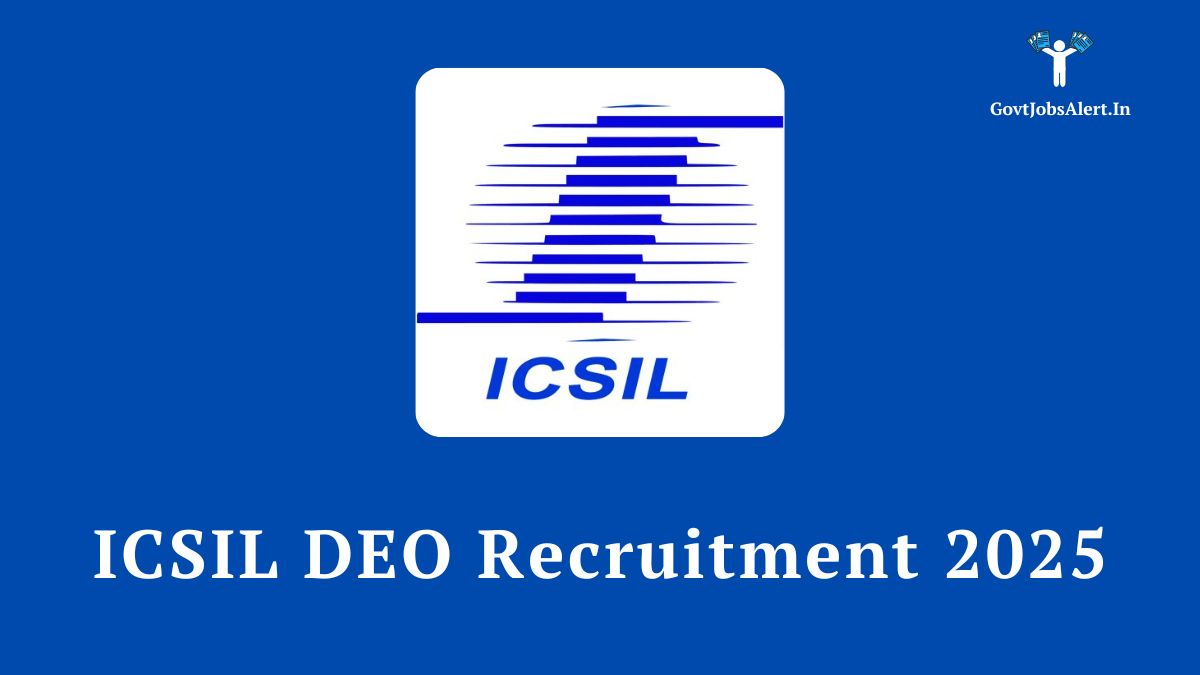 ICSIL DEO Recruitment 2025 Notification for 48 Data Entry Operator posts. Apply online for government jobs in Delhi.