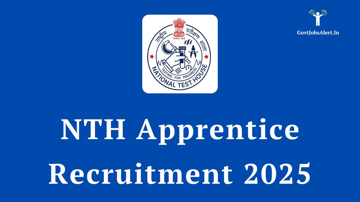 NTH Apprentice Recruitment 2025 Notification for Graduate & Diploma Posts - Apply Online at nats.education.gov.in.