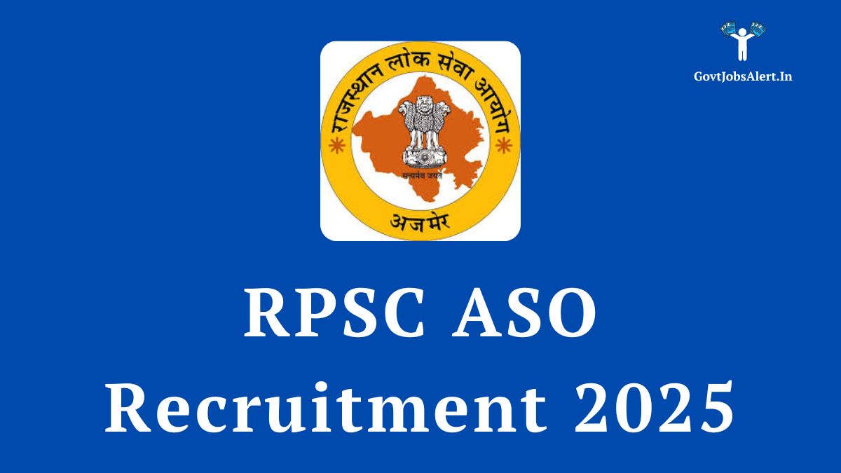 RPSC ASO Recruitment 2025 Notification for 64 Assistant Statistical Officer posts. Apply online at rpsc.rajasthan.gov.in.