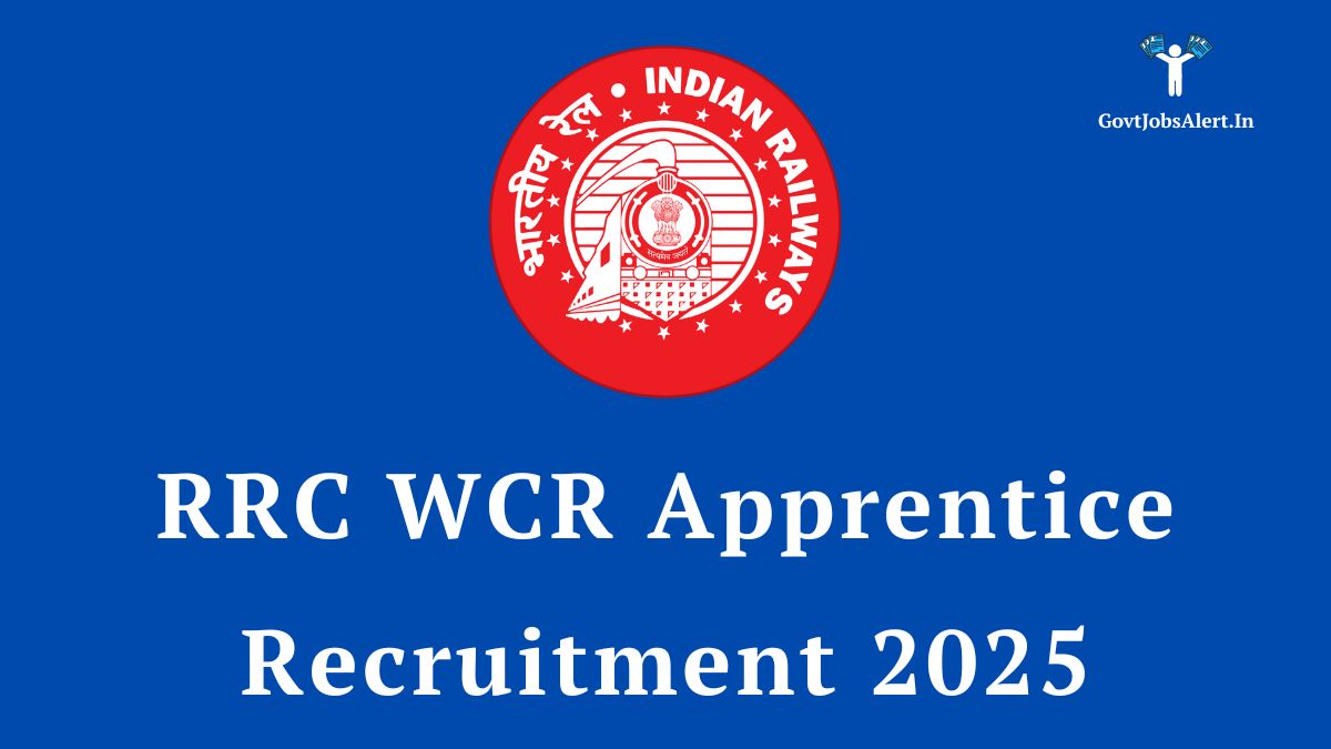 RRC WCR Apprentice Recruitment 2025 Notification for 2865 posts, featuring the Indian Railways logo on a blue background.