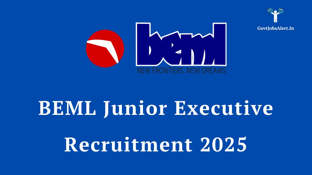BEML Junior Executive Recruitment 2025 Notification for 119 Vacancies - Apply Online