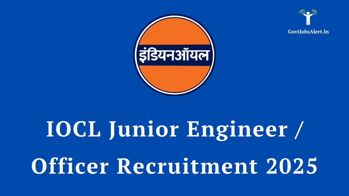 IOCL Junior Engineer / Officer Recruitment 2025 Notification - Indian Oil Logo