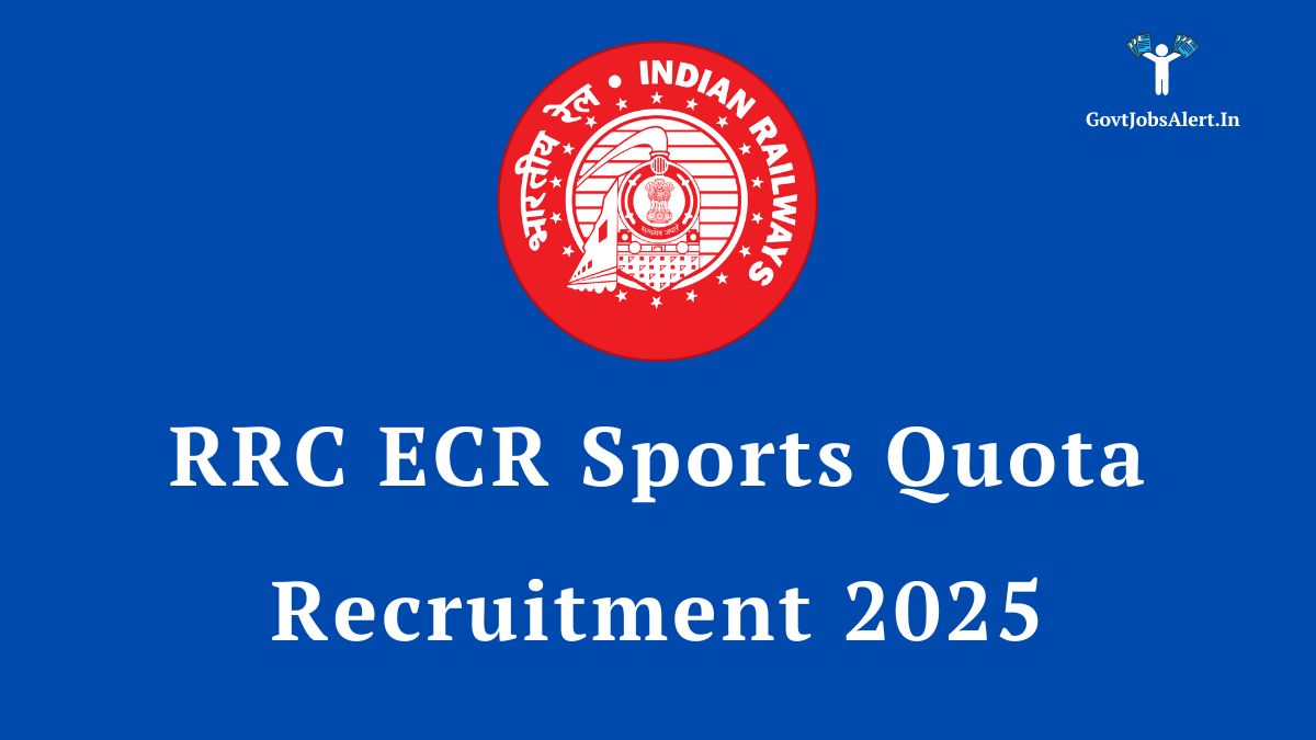 RRC ECR Sports Quota Recruitment 2025 notification details, featuring the Indian Railways logo.