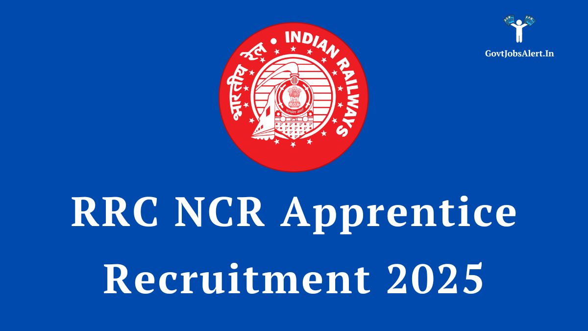 RRC NCR Apprentice Recruitment 2025 notification announcement featuring the Indian Railways logo. Information on 1763 vacancies for ITI apprentice posts.