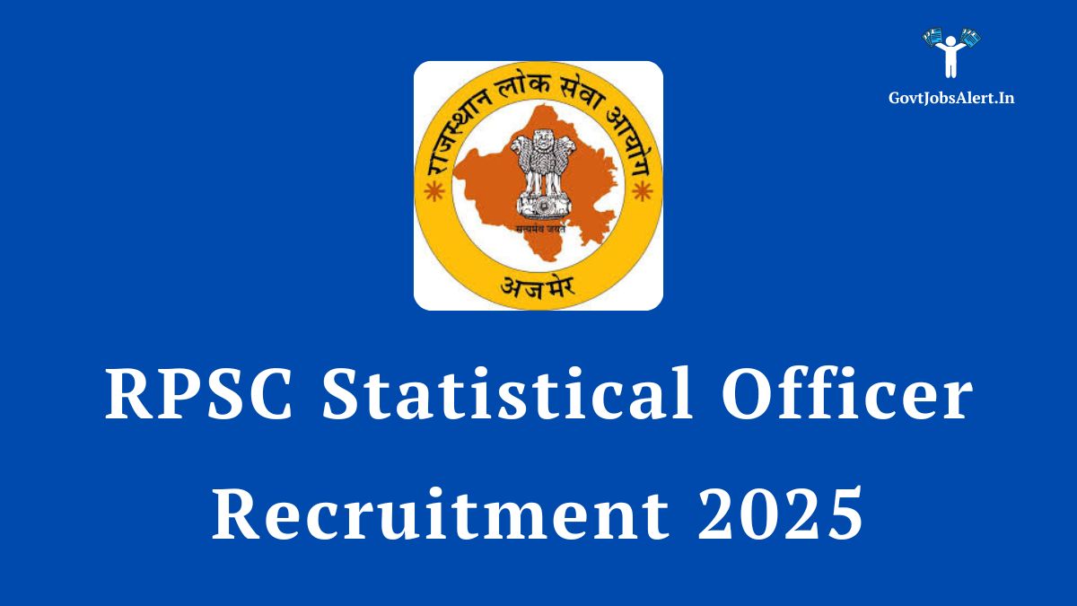 RPSC Statistical Officer Recruitment 2025 notification for 113 government job vacancies in Rajasthan.