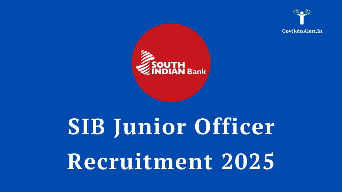 SIB Junior Officers Recruitment 2025 for Operations posts. Apply online for South Indian Bank vacancies.