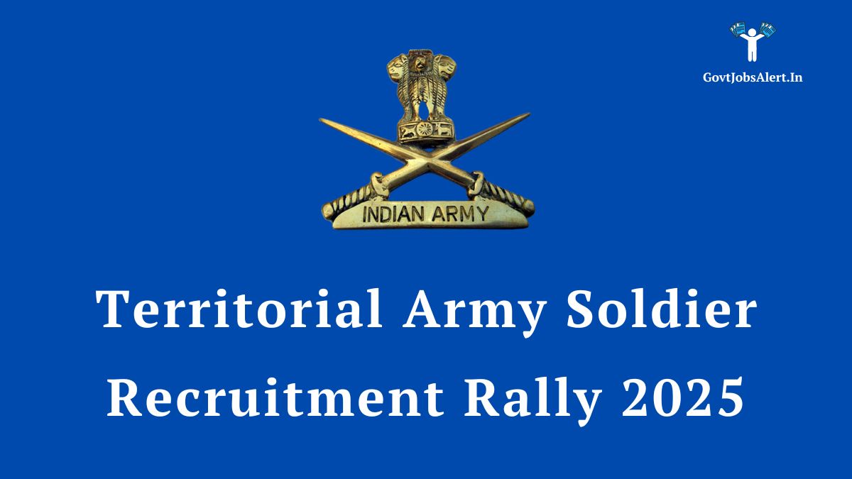 Territorial Army Soldier Recruitment Rally 2025 for 716 General Duty posts in Delhi & Haryana.