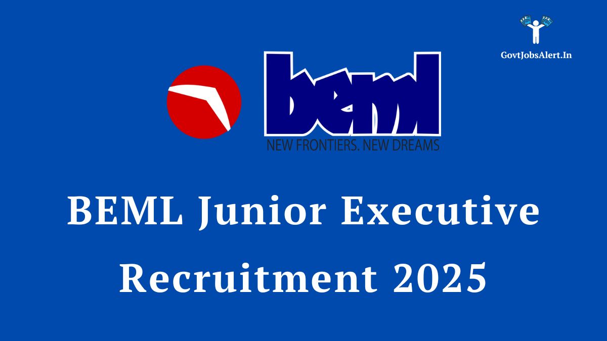 BEML Junior Executive Recruitment 2025 for 100 posts