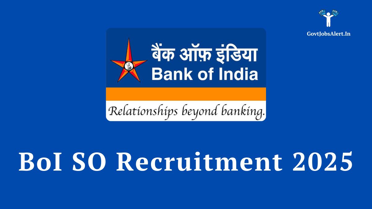 BoI SO Recruitment 2025 for 115 Specialist Officer Posts