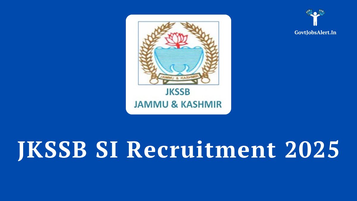 JKSSB SI Recruitment 2025 Notification for 83 Telecommunication Posts