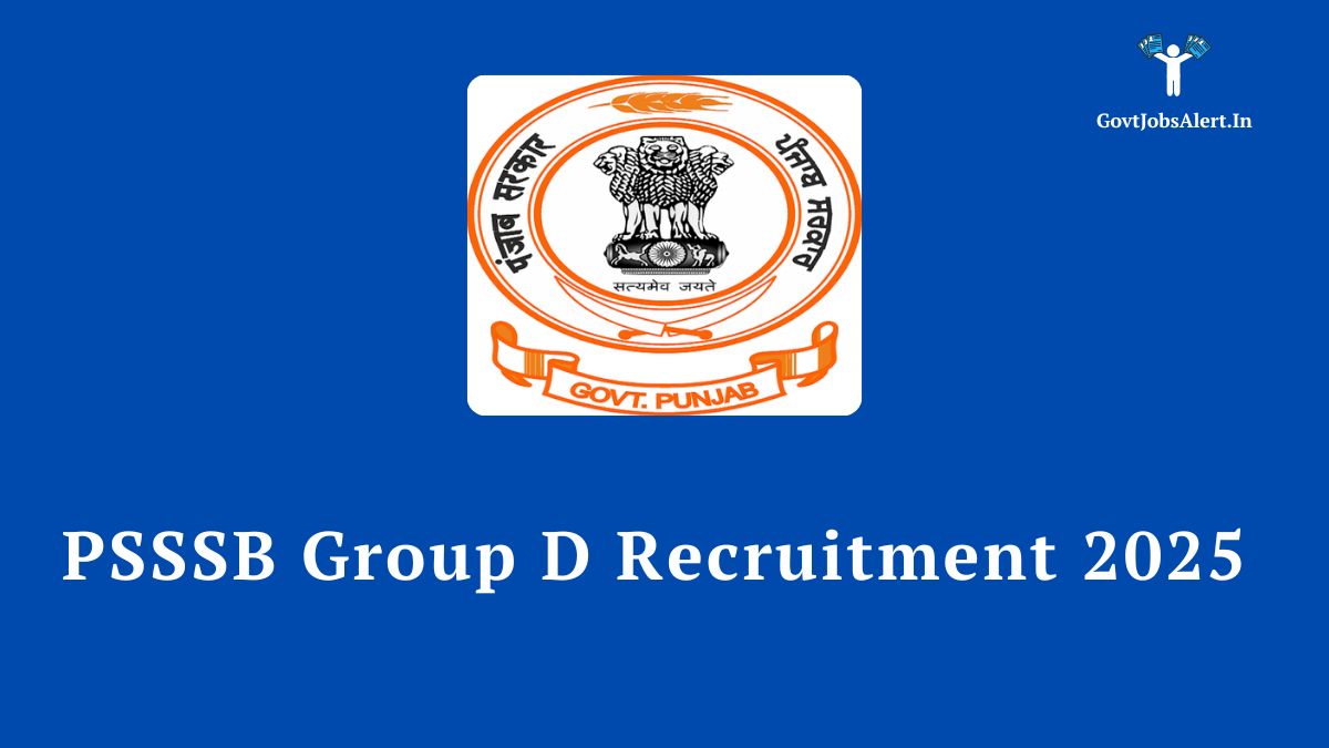 PSSSB Group D Recruitment 2025 Notification