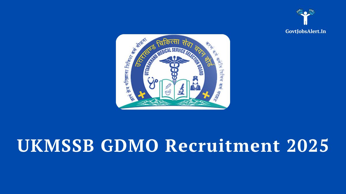 UKMSSB Medical Officer Recruitment 2025 GDMO Vacancy Notification