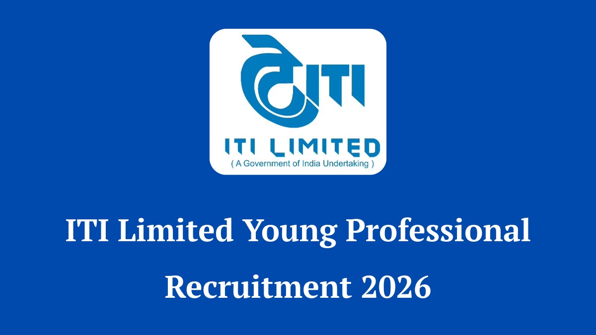 ITI Limited Young Professional Recruitment 2026 Notification for 215 Posts