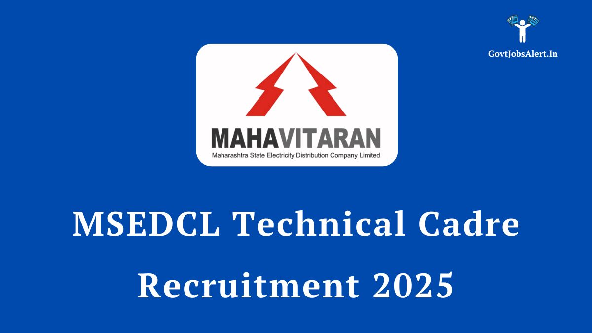 MSEDCL Technical Cadre Recruitment 2025 Notification for 180 Vacancies