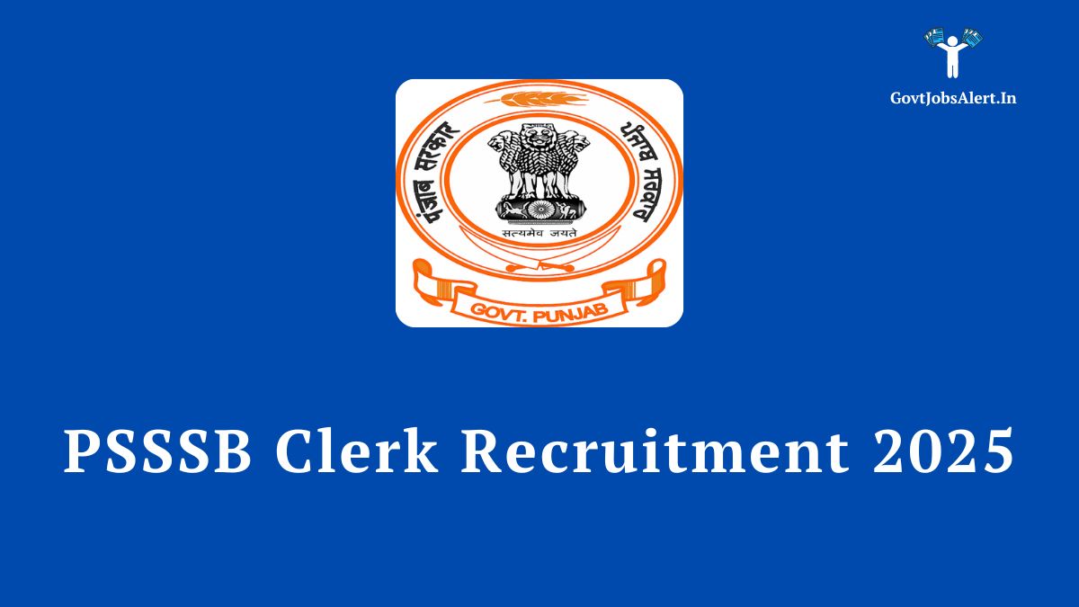 PSSSB Clerk Recruitment 2025 Notification