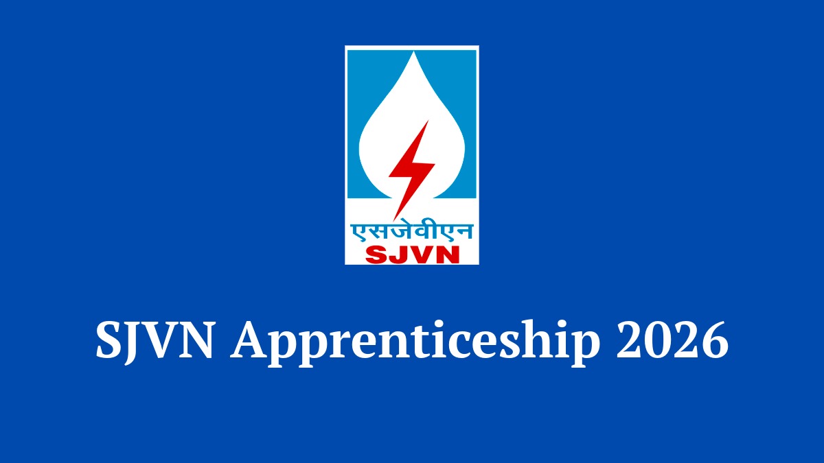 SJVN Apprenticeship 2026 Notification for 100 Posts