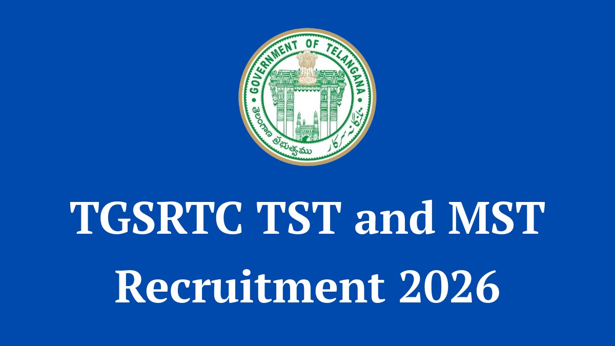 TGSRTC TST and MST Recruitment 2026 Notification for 198 Posts
