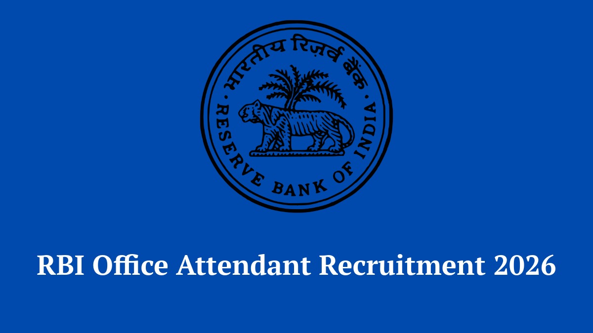 RBI Office Attendant Recruitment 2026 Apply Online for 572 Vacancies