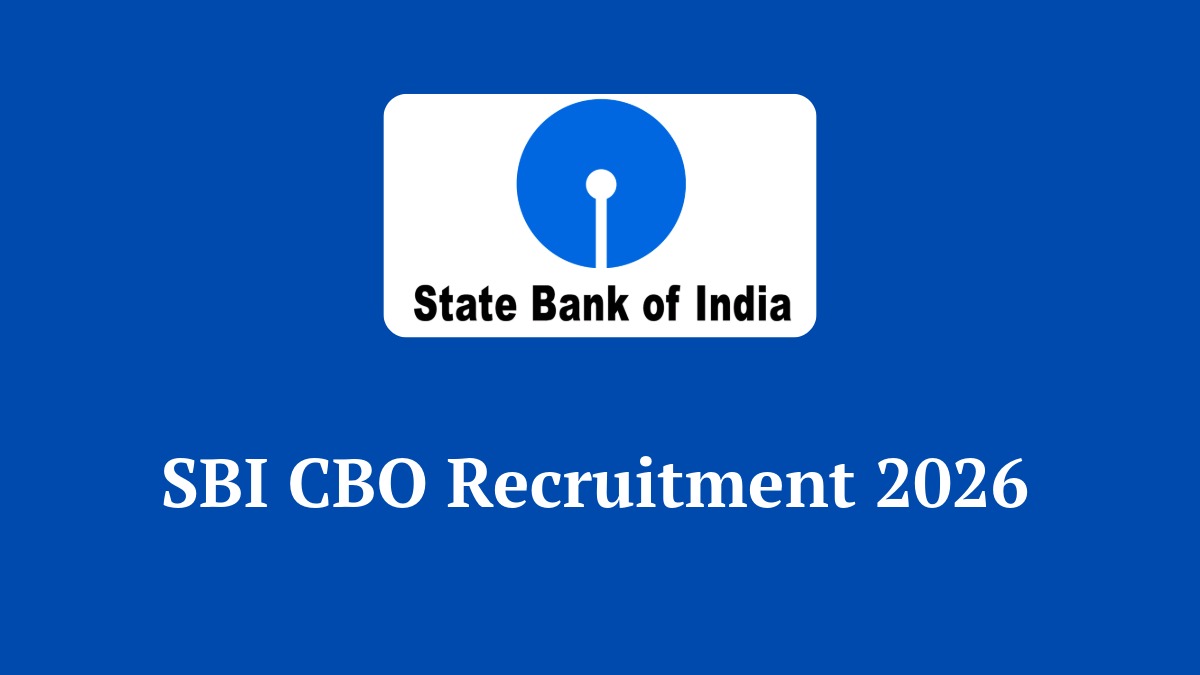 SBI CBO Recruitment 2026 Notification PDF Apply Online