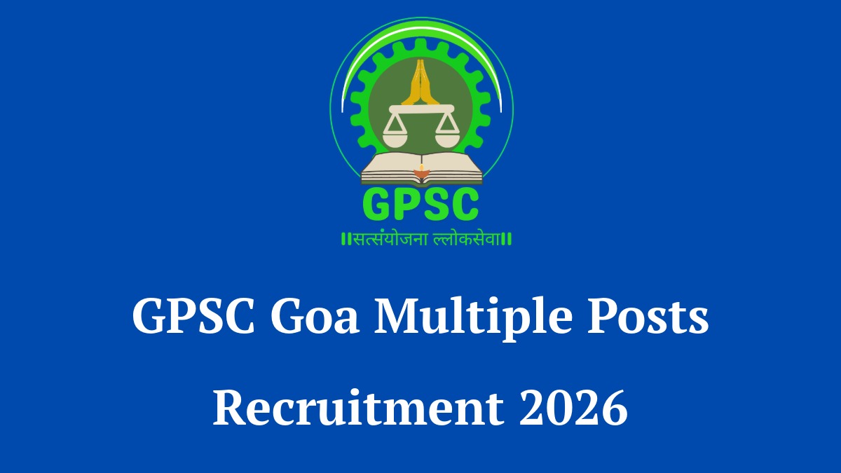GPSC Goa Multiple Posts Recruitment 2026 notification for 47 vacancies across Animal Husbandry, Medical College, Polytechnic and Personnel departments